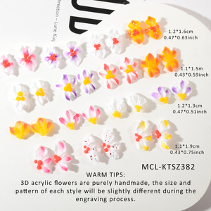 Flor <span class=keywords><strong>de</strong></span> primavera 30 uds/kit colorido Vietnam hecho a mano Nail Art resina encantos 3D diseño <span class=keywords><strong>uñas</strong></span> acrílico <span class=keywords><strong>flores</strong></span> - Product Image 4