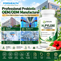 Capsules Probiotiques H. Pylori Support Multi-Souches Bifidobacterium Formule Botanique Santé Digestive Antioxydant Immunité