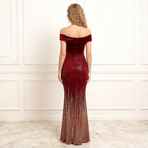 Vestido de noche <span class=keywords><strong>elegante</strong></span> y noble de un solo hombro para banquetes y fiestas - Product Image 3