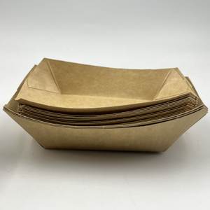 Venta al por mayor de papel Kraft desechable para fiesta, aperitivos, patatas fritas, cubiertos en forma de barcos de comida - Product Image 1