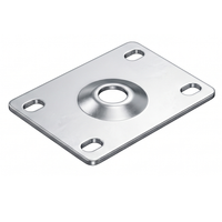 Plaque de montage en acier au carbone zingué sur mesure OEM, plaque de connexion robuste pour roues de meubles, pièce estampée en métal