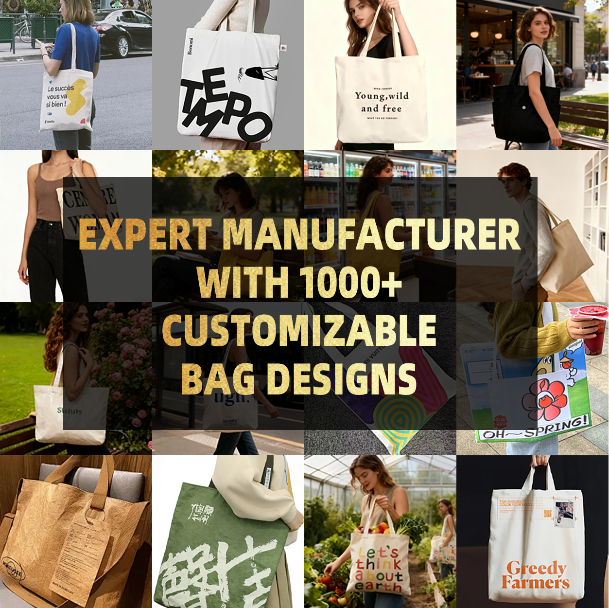 Vintage Style Panda Cartoon Canvas Bag High Quality Fashionable Shoulder Bag for Girls Casual Daily Use Shopping Tote