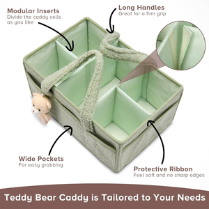 Sac Portable bébé couche Caddy organisateur pépinière stockage pratique en peluche bébé couche <span class=keywords><strong>Table</strong></span> à <span class=keywords><strong>langer</strong></span> lingettes <span class=keywords><strong>panier</strong></span> - Product Image 2