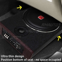 Haut-parleur de subwoofer de voiture de 8 pouces 600W, actif, sous le siège, subwoofer fin, amplificateur, super basses, stéréo, amplificateur de son, processeur audio
