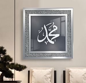 23.62 "personaggio moderno soggiorno dipinto decorativo appeso <span class=keywords><strong>con</strong></span> specchio a muro a specchio <span class=keywords><strong>con</strong></span> diamante schiacciato - Product Image 3