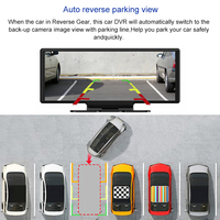 Écran tactile 10,26 pouces, navigation GPS 4G pour voiture, Android 8.1, enregistreur vidéo automatique, caméra de tableau de bord 1080p, double objectif, 2 Go + 32 Go, ADAS, WIFI