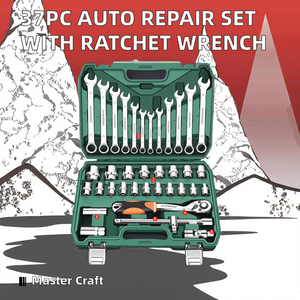 37Pcs Đa-Chức Năng Sửa Chữa Xe Cơ Khí Ratchet Ổ Cắm Cờ Lê Công Cụ Thiết Lập <span class=keywords><strong>OEM</strong></span> Tùy Chỉnh 1-Năm Bảo Hành - Product Image 2