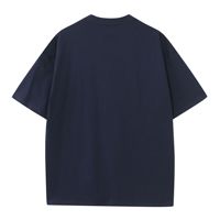 T-shirt à manches courtes en coton double fil peigné 32, 270g, coton lourd, vintage, uni, col rond, épaules amples, chemise vierge, OVERSIZE
