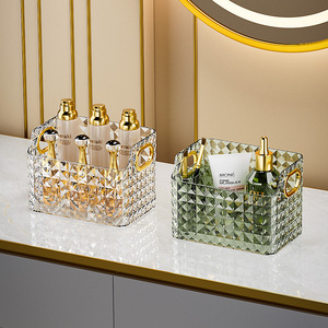 Desktop Storage Box 2L No Lid Solid Color Bathroom Organizer For Cosmetic And Lipstick Tidy Storage - Product Image 2