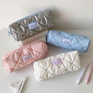 Bolsas de Cosméticos de Viaje Kawaii con Abertura Amplia, Lindas Bolsas Pequeñas Acolchadas de Algodón con Cierre, Estuche para Lápices de Maquillaje, Impresión Promocional en Serigrafía - Product Image 1