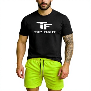 Ensemble de survêtements d'été 2 pièces unisexe personnalisé ensemble de t-shirts et short imprimés pour hommes avec logo personnalisé et logo anti-rétrécissement pour la sueur pour hommes - Product Image 1