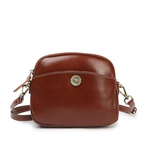 Bolso Ando de piel de vaca auténtica, bolso cruzado pequeño para mujer, bolso de hombro con cremallera - Product Image 5