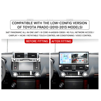 Radio Multimedia Estéreo 2DIN con Pantalla Dividida, DSP, GPS, Android Auto y Carplay de 12.3 Pulgadas para Prado 2014-2017 (Venta al Por Mayor)