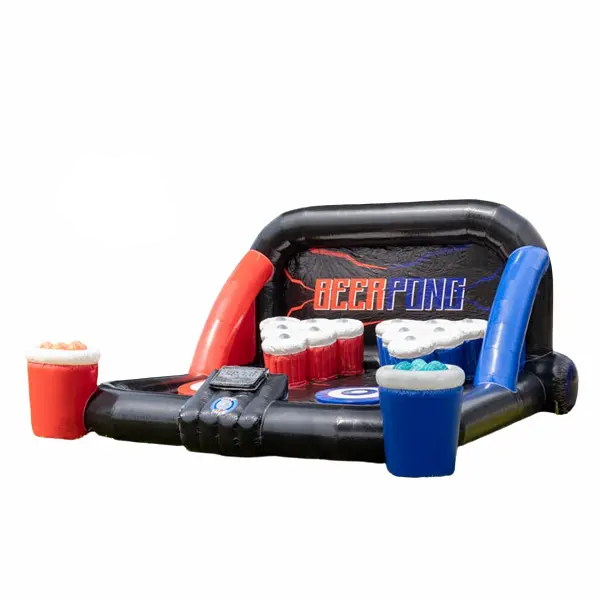 MYBEERPONG® Table de beer Pong classique avec porte-gobelet + 6 balles de pong à bière, cadre noir avec porte-gobelet, gadget de fête pour festival et anniversaire MYBEERPONG® Table de beer Pong classique avec porte-gobelet + 6 balles de pong à bière, cadre noir avec porte-gobelet, gadget de fête pour festival et anniversaire