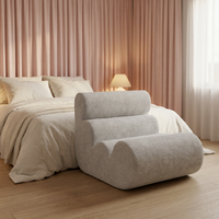 Canapé moderne une place en microfibre confortable, canapé paresseux effet nuage, mobilier de salon pour petit appartement, hôtel
