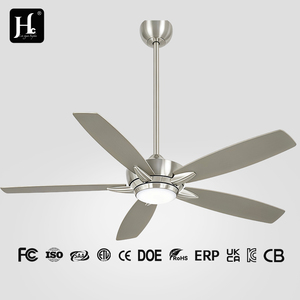 Ventilateur de plafond DC 42/52 pouces avec kit d'éclairage, télécommande, 5 pales, ventilateur de plafond moderne pour salon - Product Image 1