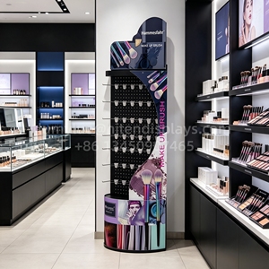 Support d'affichage vertical en panneau perforé personnalisé, imprimé sur mesure, pour présentoir de pinceaux de maquillage pour boutique de beauté - Product Image 3