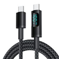 Câble de données USB-C vers Type-C 100W, tressé en nylon, charge rapide 5A, entièrement compatible avec les banques d'alimentation, les téléphones mobiles, longueur 1m, cuivre pur