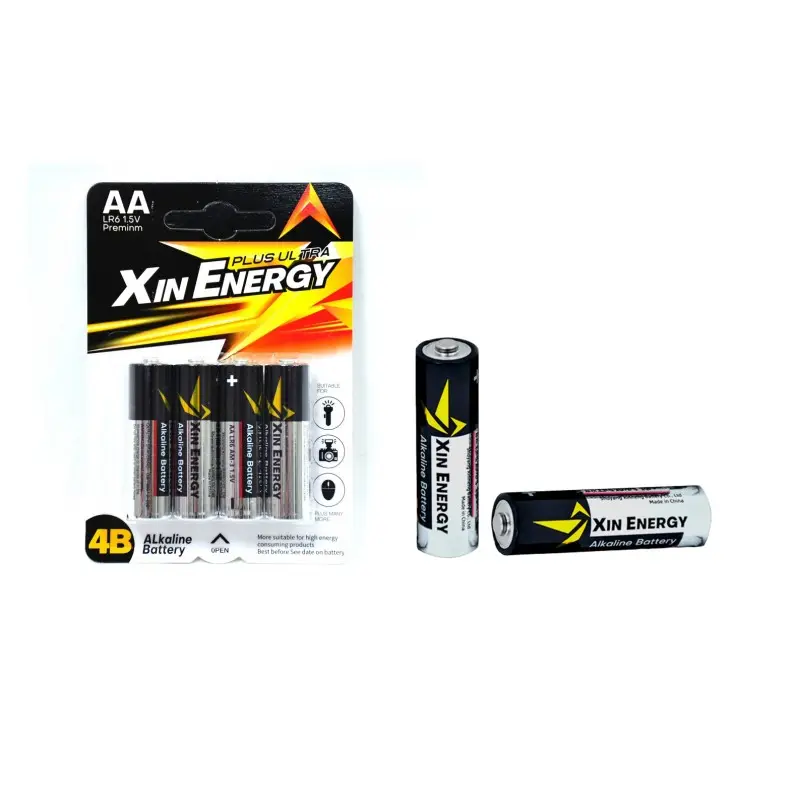 Xin energia cina oem batterie ultra alcaline AA AM3 aa LR6 1.5v 2500mah doppia Pila alcalina batteria per giocattoli