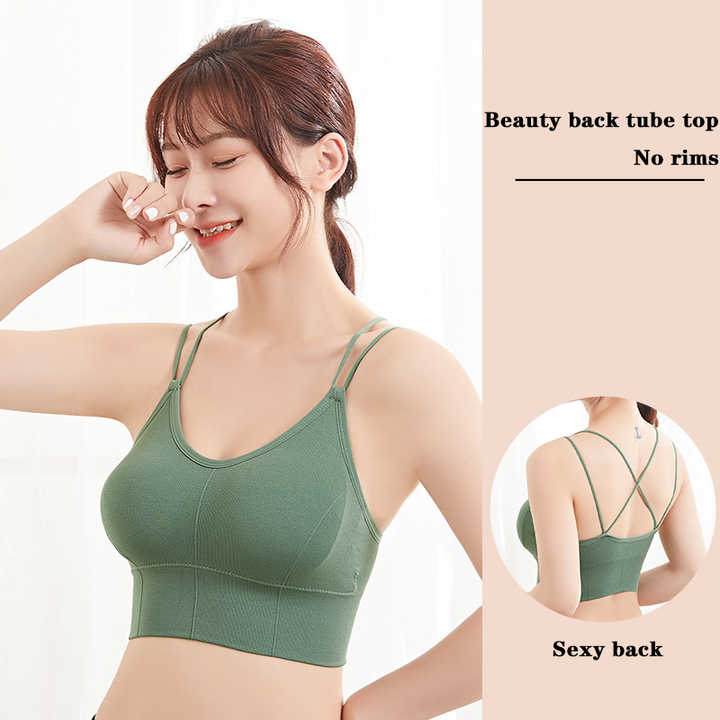 Wholesale Custom Back Cross Sport Bra Top Fitness Women Yoga Sports Bra for Ladies