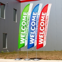 2m 3m 4m 5m plume drapeau drapeau bannière publicité personnalisée oriflamme base vente signe drapeaux promotionnels Kit Stand