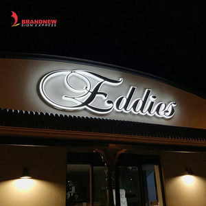 BRANDNEW SIGN Fabricante Personalizado Backlit Storefront 3D LED Iluminado Sinal Do Logotipo Ao Ar Livre Luz Canal Carta Sinais De Negócios