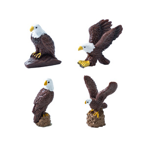 Figurine d'aigle chauve en résine Weij, miniature, pour simulation de micro-paysage, accessoires de décoration de scène DIY, petite taille pour bureau - Product Image 5