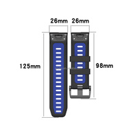 Tali Jam Tangan Silikon Dua Warna Baru yang Nyaman untuk Garmin Fenix 7s 7 7x 6s 6 6x & 5 5s 5x Plus Strap
