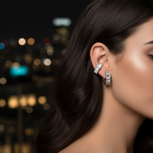 Orecchini a Clip in lega con Design a stella di alta qualità per donna alla moda con polsino orecchini a Clip eleganti in stile notturno regolabili gioielli - Product Image 3