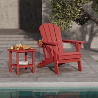 Chaise Adirondack en HDPE, chaise pliante d'extérieur durable, plusieurs couleurs disponibles pour pelouse, patio, foyer