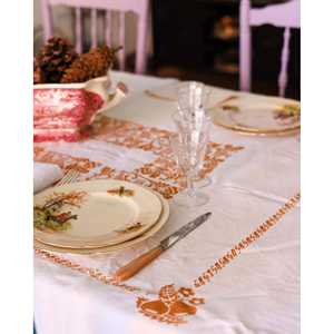 Mantel de Cocina de Lona Romagna con Estampado Étnico, Mantel Rectangular para Bodas, Hoteles y Restaurantes - Product Image 1