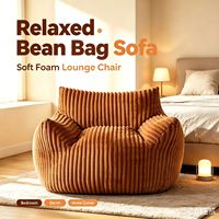 Komfortables Modernes Übergroßes Cord-Sitzsack-Sofa Verstellbarer Einzelsessel für Wohnzimmer Schlafzimmer Apartment Hotel
