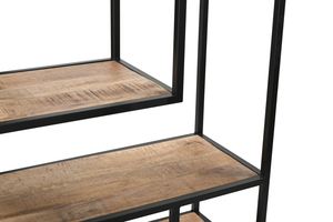 Nouvelle étagère à livres en fer/WD, étagère ouverte noire, en tuyau métallique naturel ou en bois de manguier Aara, collection de meubles à prix de gros - Product Image 5