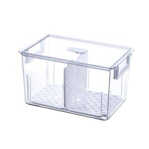 Kitchen Vegetable Fruit Storage Containers for Fridge with Strainers and Vents