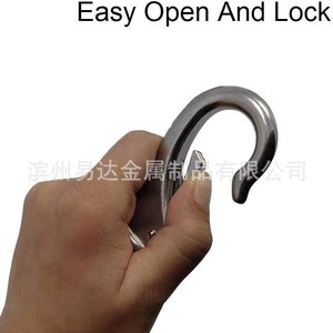 Stainless Steel Directional Spring <b>Hooks</b> 0 1 2 3 Quick Release Pet Dog <b>Clips</b> Keychains For Leashes - Product Image 4