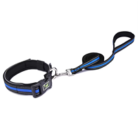 Collier de chien tactique détachable réglable réfléchissant durable robuste rembourré en nylon et polyester pour toutes les races