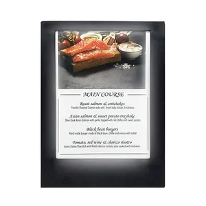 KTV หนังเทียมแบบมีไฟ LED, บาร์สำหรับเครื่องดื่มดูสว่าง A4เมนูเครื่องดื่มปรับแต่งโลโก้ได้ - Product Image 6