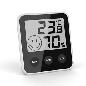 New Arrival ABS Plastic Small Multifunctional Thermometer Hygrometer Digital Min Max