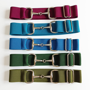 Grabado de Logo Gratis Listo para Enviar 200 Colores Cinturón Elástico Ecuestre de 2 Pulgadas 5 cm de Ancho Ajustable Equipo de Equitación - Product Image 5