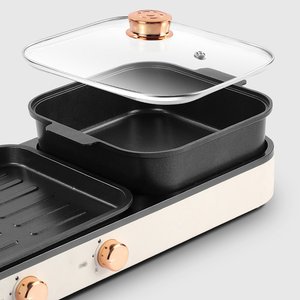 MeiShengFa Pococina 1980W Household Indoor 2 in 1 Multifunctional Electric Grill with Hot <b>Pot</b> - Product Image 3