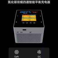 Chargeur intelligent HOTA F6 Ultra Quad Channel AC 500W DC 1000W 15A 1-6S LiPo 4 ports pour pièces de drone FPV RC
