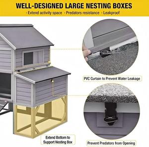 Casa para Mascotas de Madera Ecológica, Transpirable e Impermeable para Exteriores, para Pollos, Patos y Conejos, para Usar en Todas las Estaciones - Product Image 5