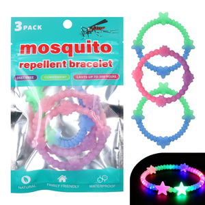Pulsera Repelente de Mosquitos de Silicona Sólida Ecológica, Luminosa en la Oscuridad, con Extracto de Plantas, Resistente al Agua 360H, Anti-Mosquitos - Product Image 1