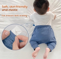 Sangle élastique tricotée en poly-caoutchouc à rayures noires/blanches, plusieurs tailles, pour vêtements, pantalons, shorts, ceintures et couture
