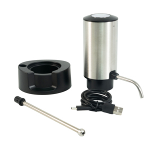 Aireador de Vino Eléctrico Recargable por USB, Dispensador de Agua Automático Clásico de Vidrio, Bomba Dispensadora de Vino de Vidrio Transparente, Grado Alimenticio - Product Image 1