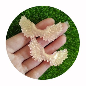 Wholesale 100Pcs/Lot Pastel Glitter Kawaii Angel Wing Fairy Wing Flatback Cabochon Embellishments For Jewelry Making Supplier