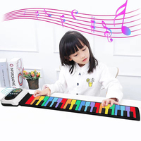 37 Keys Digital Musical Instrument Kids Toy Silicone Roll up Children Foldable Electronic Hand-roll Piano