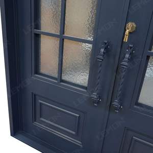 Portes <span class=keywords><strong>d</strong></span>'entrée principales élégantes en fer forgé, étanches, aux designs artistiques, et pièces de grille de fenêtre modernes en fer forgé et acier - Product Image 5