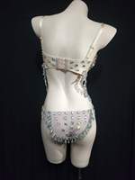 Ocstrade NOUVELLE MODE Ensemble 3 pièces en cristal de strass évasé Vêtements sexy de luxe pour femmes Short à paillettes en diamant pour femmes