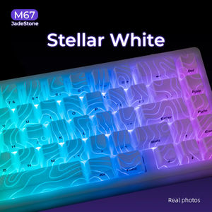 Teclado Mecánico XVX M67 <span class=keywords><strong>JadeStone</strong></span> Stellar White con Teclas IMD-Tech, 65% 67 Teclas, Hot-Swap, Gasket Mount, RGB |   Tri-Modo - Product Image 2